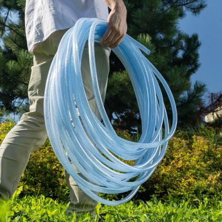 Шланг поливочный прозрачный армированный Palisad 3-х слойный, 1/2&quot;, 25 м 67361 купить в Урае