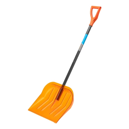 Лопата для уборки снега поликарбонат Сибртех, 465х410х1390 мм, стальной черенок, усиленная 61655 купить в Урае