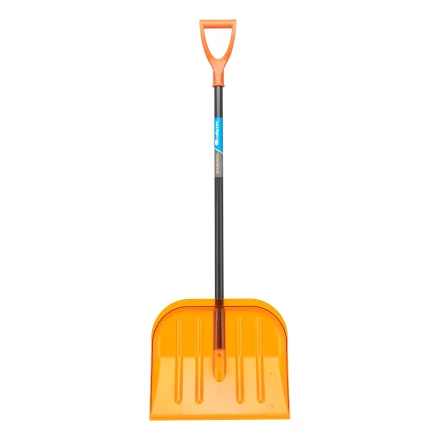 Лопата для уборки снега поликарбонат Сибртех, 465х410х1390 мм, стальной черенок, усиленная 61655 купить в Урае