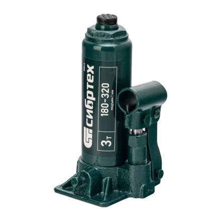 Домкрат гидравлический бутылочный Сибртех 50813, 3 т, 180-320 мм, в пласт. кейсе купить в Урае