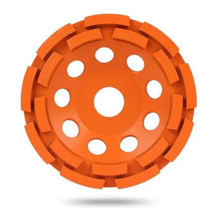 Двурядная алмазная шлифовальная чашка MESSER B/S по бетону и граниту купить в Урае