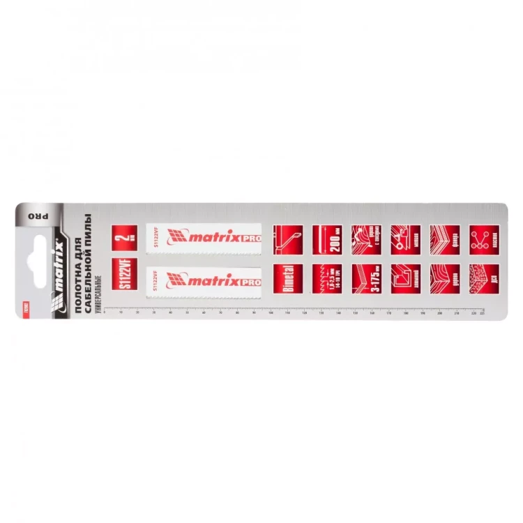 Полотна универсальные для сабельной пилы S1122VF   200/1,8-2,5мм Bimetal  2штуки  PRO Matrix 782002 купить в Урае