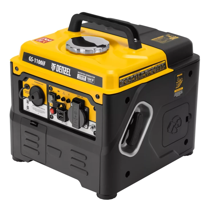 Генератор инверторный DENZEL GS-1100iF 94706, 1,1 кВт, 230 В, ручной старт купить в Урае