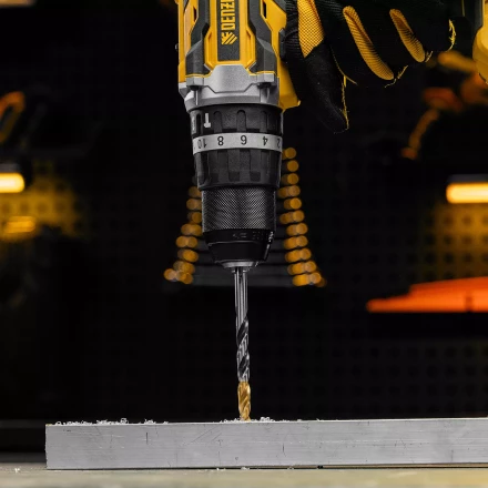 Сверло спиральное по металлу Denzel 7,0 x 109мм, Р6М5, Golden Tip, многогранная заточка 718280 купить в Урае