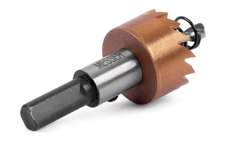 HSS-TiN коронка MESSER  21мм с центр. сверлом и толкающей пружиной для  лист. материала  до 2 мм ц/х купить в Урае
