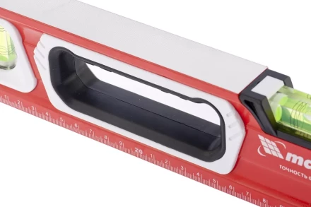 Уровень алюминиевый магнитный 800 мм с зеркальным глазком MATRIX 2 компонентные рукоятки артикул 34732 купить в Урае