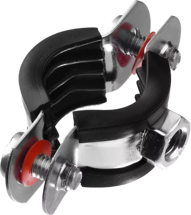 Хомут трубный с гайкой, оцинкованный, 1/2&quot;, 10шт, ЗУБР Мастер 37850-20-24 37850-20-24 купить в Урае