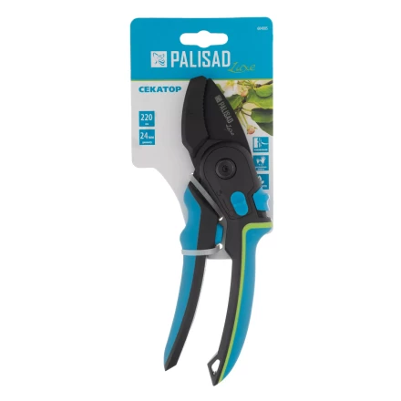 Секатор с наковальней Palisad, 220 мм, регулировка захвата, трехкомпонентные рукоятки, Luxe, 604805 купить в Урае