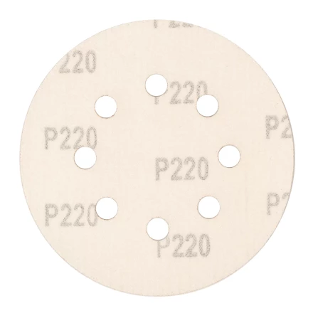 Круг абразивный на ворсовой подложке под &quot;липучку&quot;, перфорированный, P 220, 125 мм, 5 шт Сибртех 738097 купить в Урае