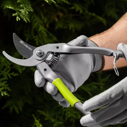 Секатор прямого реза Сибртех, 225 мм, металлические рукоятки, нижняя в ПВХ-оболочке, 604695 купить в Урае