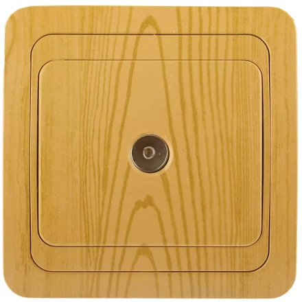 Розетка СВЕТОЗАР &quot;ГАММА&quot; телевизионная, цвет ольха SV-54115-A купить в Урае