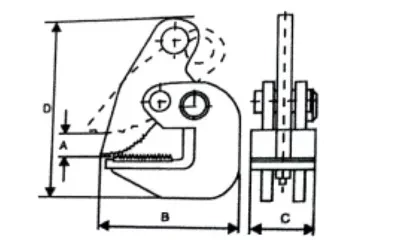 Захват для горизонтального подъема листового металла DHQ-1.5 купить в Урае