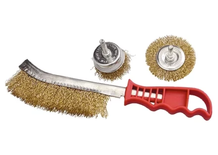 Набор щеток для дрели 3 шт 1 плоская 65 мм 50 мм &quot;чашка&quot; ручная металлическая MATRIX 74484 купить в Урае