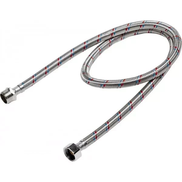Подводка гибкая STAYER для воды, оплетка из нержавеющей стали, г/ш 1/2" - 1м 51015-G/S-100 купить в Урае