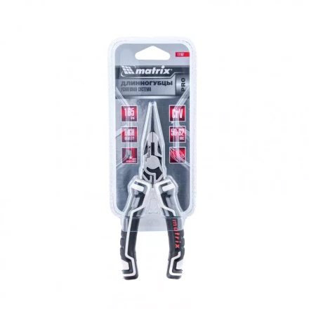 Длинногубцы прямые 165 мм усиленная система Pro Matrix 17197 купить в Урае
