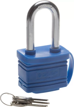 Замок ЗУБР &quot;ЭКСПЕРТ&quot; навесной всепогодный, удлиненная дужка, 50мм 37212-50_z01 купить в Урае