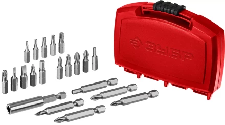 ЗУБР биты МХ-21, CR-V, с магнитным адаптером, набор в компактном ударопрочном боксе (26600-H21) купить в Урае