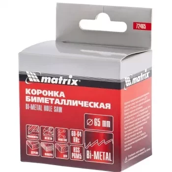 Коронка BIMETAL 65 мм MATRIX 72465 купить в Урае