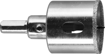 Коронка ЗУБР алмазная в сборе по кафелю, керамике с центрирующим сверлом и имбусовым ключом, зерно 60, 35мм 29850-35 купить в Урае