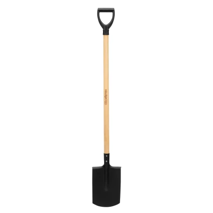 Лопата прямоугольная, 200х284х1340 мм, деревянный черенок с пропиткой, Россия Сибртех 614585 купить в Урае