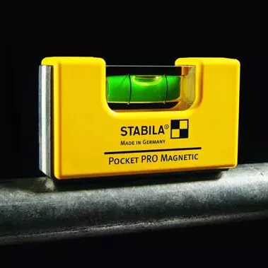 Уровень тип  Pocket Pro Magnetic 70x20x40мм в алюминиевом корпусе с магнитами с V-образным пазом  STABILA купить в Урае