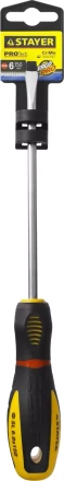 Отвертка STAYER &quot;PROFI&quot; &quot;PROTech&quot;, двухкомп рукоятка, намагниченная, Cr-Mo, SL6,0x150мм 25131-06-15_z02 купить в Урае