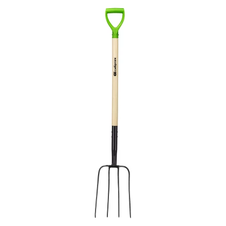 Вилы 4-рогие Сибртех 61379, сенные, кованые, 210х340х1260 мм, деревянный лакированный черенок купить в Урае