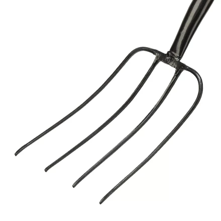 Вилы 4-рогие Сибртех 61379, сенные, кованые, 210х340х1260 мм, деревянный лакированный черенок купить в Урае