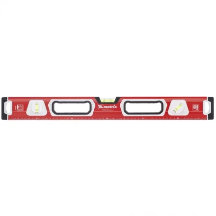 Уровень алюминиевый магнитный 1200 мм с зеркальным глазком MATRIX 2 компонентные рукоятки артикул 34734 купить в Урае