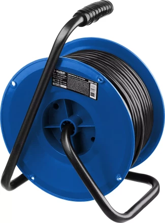 Удлинитель на катушке &quot;ПВС 315&quot;, 50 м, 3500 Вт, 4 гнезда, IP44, ПВС 3х1,5 кв мм, ЗУБР 55081-50 купить в Урае