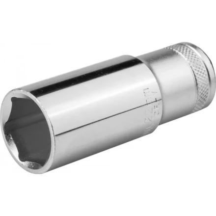 Торцовая головка KRAFTOOL &quot;INDUSTRIE QUALITAT&quot;, удлиненная, Cr-V, FLANK, хромосатинированная, 1/2&quot;, 22 мм 27807-22_z01 купить в Урае