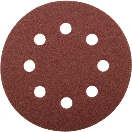 Круг шлифовальный ЗУБР &quot;МАСТЕР&quot; универсальный, из абразивной бумаги на велкро основе, 8 отверстий, Р60, 115мм, 5шт 35560-115-060 купить в Урае