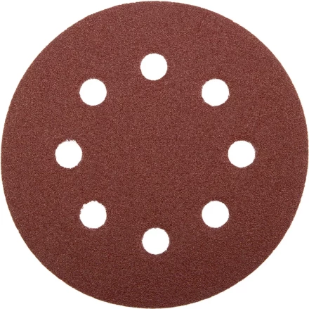 Круг шлифовальный ЗУБР &quot;МАСТЕР&quot; универсальный, из абразивной бумаги на велкро основе, 8 отверстий, Р60, 115мм, 5шт 35560-115-060 купить в Урае