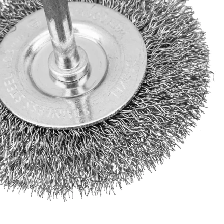 Набор щеток для дрели Denzel, 2 Плоские 50-75мм, 3 Чашки 25-50-75мм, шпилька,  нерж.вит. проволока 74493 купить в Урае