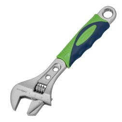 Ключ разводной Сибртех, 200мм, переставная губка, 2-х комп.рукоятка, 15598