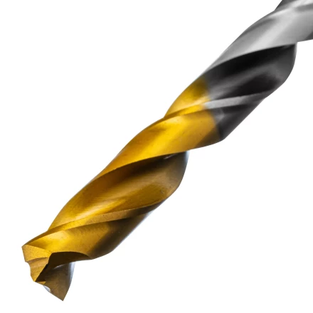 Сверло спиральное по металлу Denzel, 8,5 x 117мм, Р6М5, Golden Tip, многогранная заточка, 718283 купить в Урае
