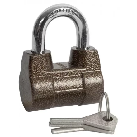 Замок навесной ЗУБР &quot;МАСТЕР&quot; облегченный, дисковый механизм секрета, ключ 7 PIN, дужка d-10мм, 60мм 3720-4_z01 купить в Урае