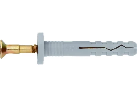 Дюбель-гвоздь полипропиленовый с цилиндрическим бортиком 8х80 мм 2 шт ШУРУПЬ 42175 купить в Урае