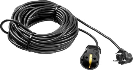 Удлинитель-шнур &quot;ПВС 307-Ш&quot;, 20 м, 2500 Вт, 1 гнездо, ПВС 3х0,75 мм2, ЗУБР 55022-20 купить в Урае