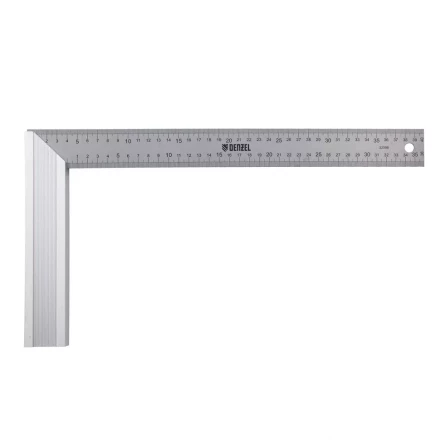 Угольник стальной 400 мм, нержавеющая сталь, градуировка, алюминиевое основание Denzel 32398 купить в Урае