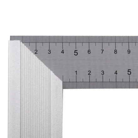 Угольник стальной 400 мм, нержавеющая сталь, градуировка, алюминиевое основание Denzel 32398 купить в Урае