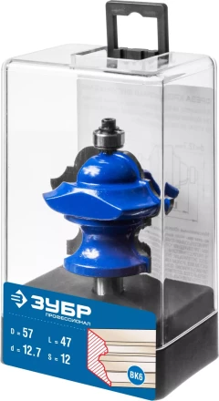 ЗУБР 57 x 47.6 мм, хвостовик 12 мм, фреза кромочная фигурная №6, Профессионал (28717-57) купить в Урае