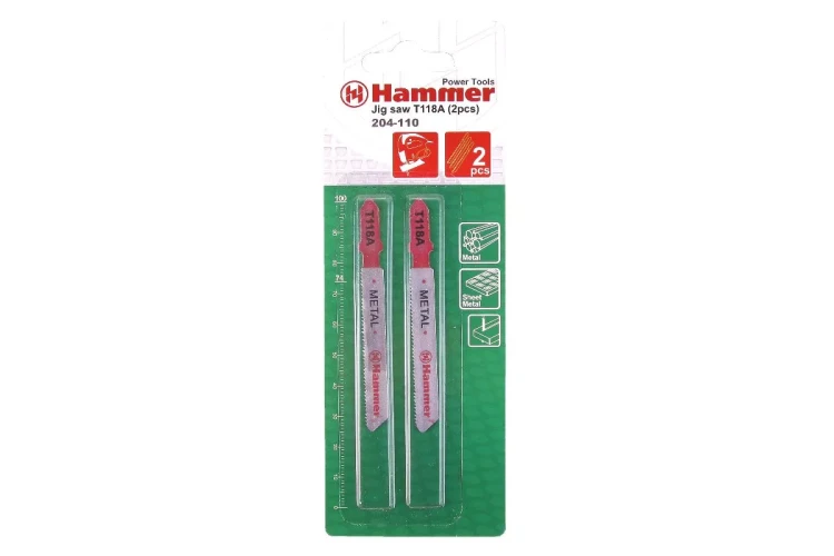 Пилки для лобзика HAMMER JG MT T118A (2шт.) купить в Урае