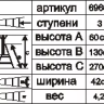 Стремянка стальная "Энкор" 3 ступени 69660 купить в Урае