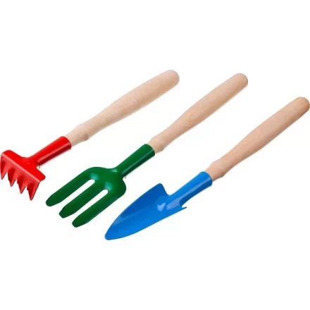 Набор РОСТОК для ухода за комнатными растениями с деревянными ручками: Вилка, грабельки, совок, 3 предмета 421428-H3 купить в Урае