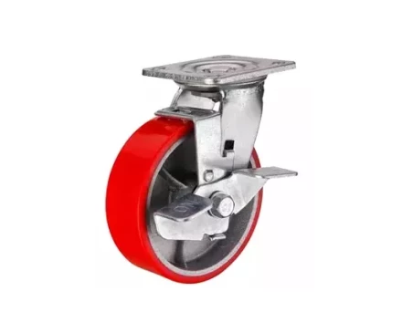 Колесо большегрузное поворотное SCpb 93 75 мм полиуретановое с тормозом (F) 1027219 купить в Урае