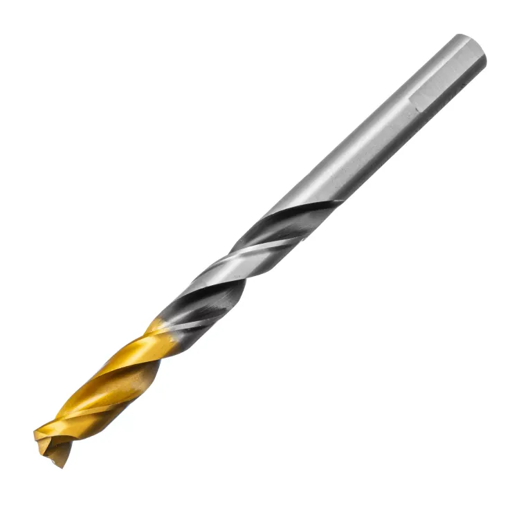 Сверло спиральное по металлу Denzel 9 x 125мм, Р6М5, Golden Tip, многогранная заточка, 718284 купить в Урае