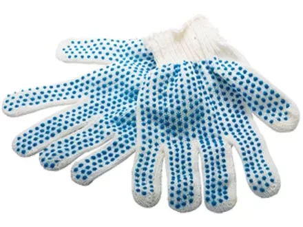 Перчатки х/б, ПВХ "точка", 7 класс  Россия 67772 купить в Урае