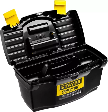 Ящик для инструмента &quot;ORION-16&quot; пластиковый, STAYER 38110-16_z03 купить в Урае