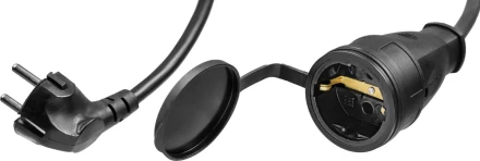 Удлинитель-шнур &quot;ПВС 315-Ш&quot;, 20 м, 3500 Вт, 1 гнездо, IP44, ПВС 3х1,5 мм2, ЗУБР 55020-20 купить в Урае